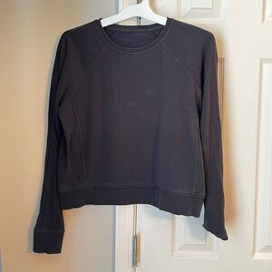 Lululemon Crew Neck Black Sweatshirt *cropped